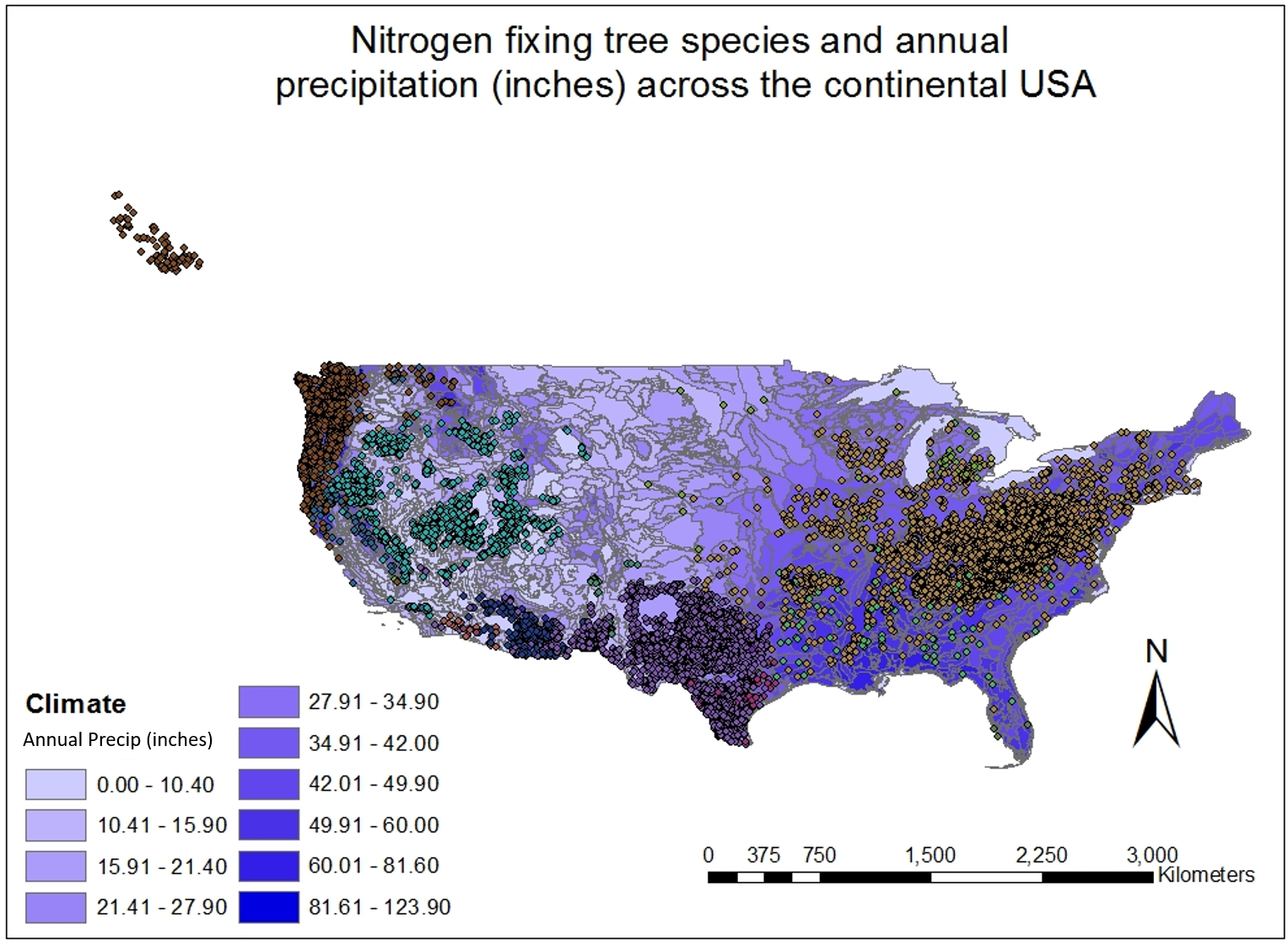 nitrogen fixers and precipitation